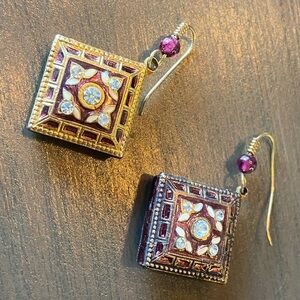 Vintage Mina Enamel Earrings